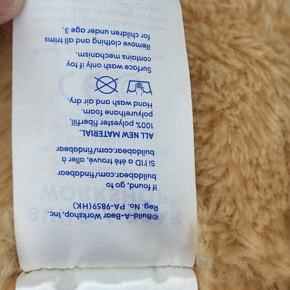 Talking Build A Bear "I Love You" Tan Teddy Stuffed Animal Soft Toy Plush Cuddly - Picture 12 of 15